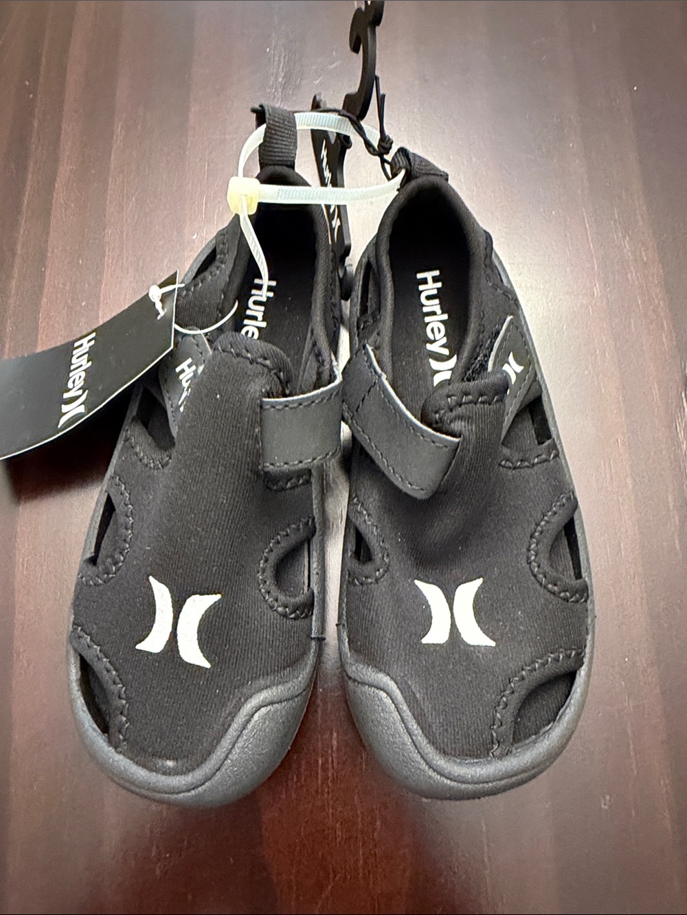 Hurley Kids Black and White Water Shoes - Slip-On Swim Shoes